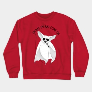 Bat | Animal Karaoke collection | Red Crewneck Sweatshirt